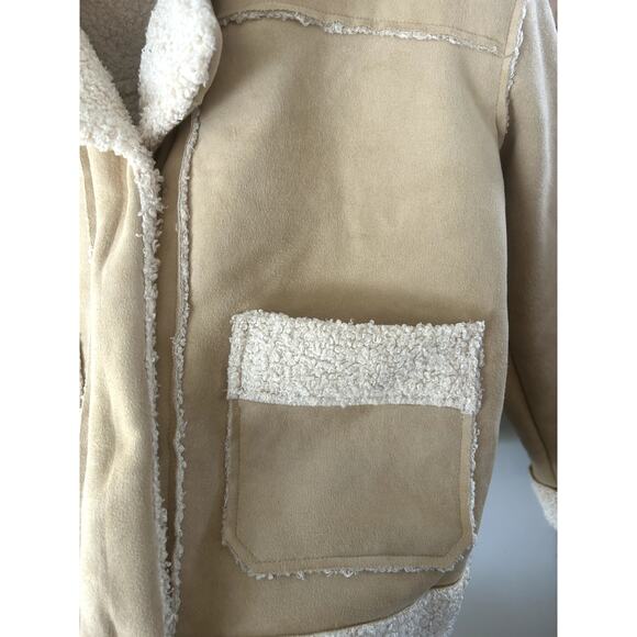 Marine Layer Women's Quebec Faux Suede and Sherpa Jacket - XS - Picture 3 of 9